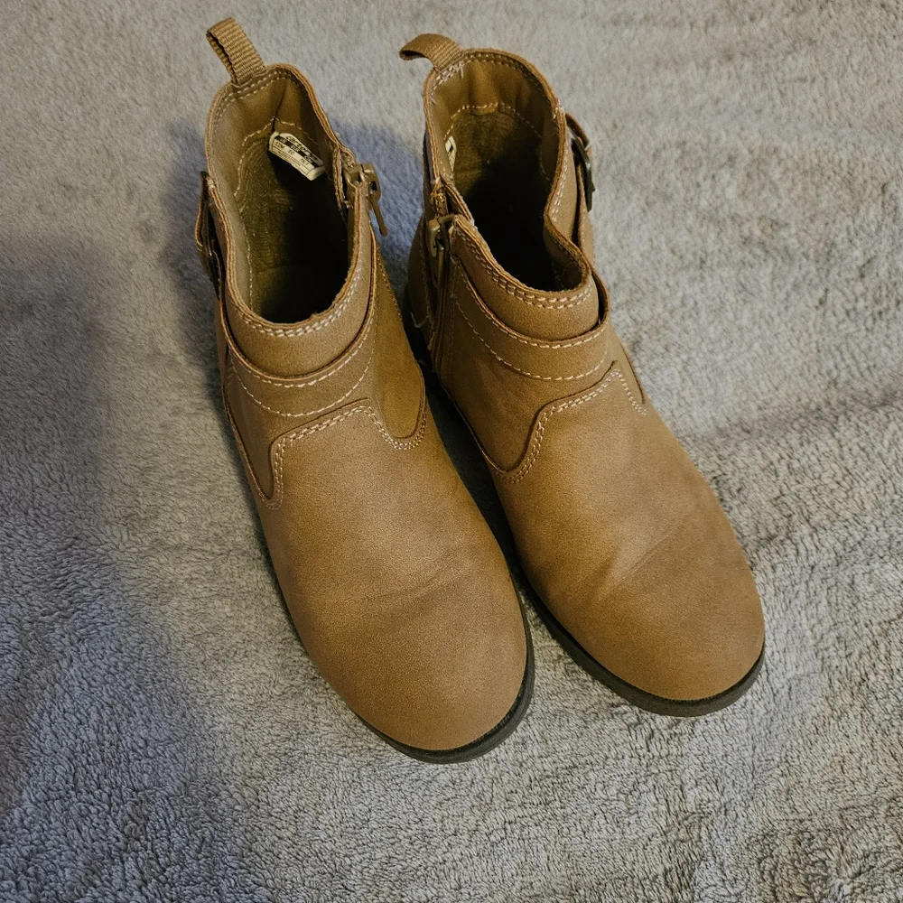 Carter's Brown Buckled Booties 12M